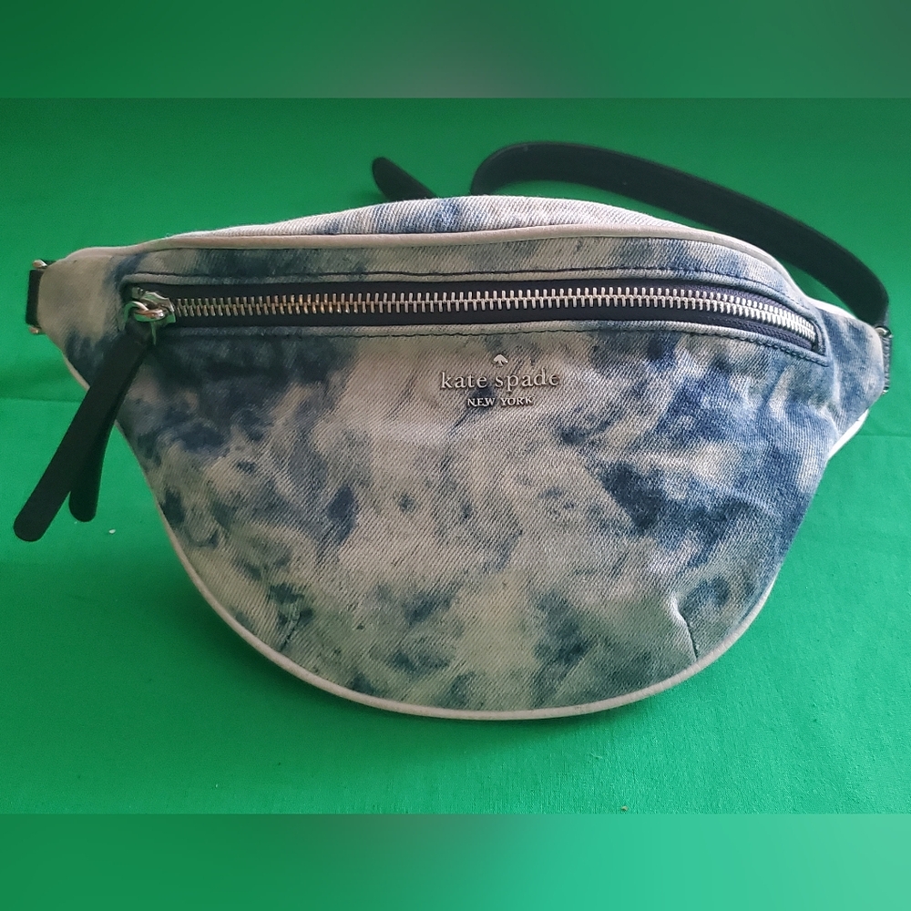Kate Spade Blue Denim Tie-Dye Belt Bag